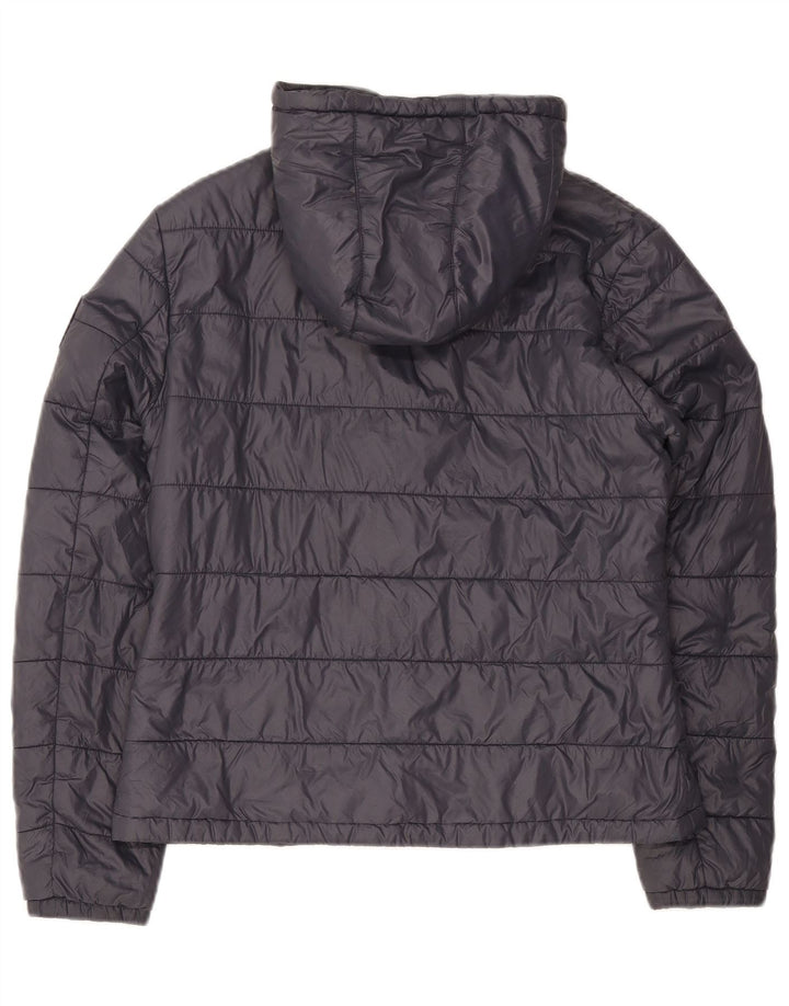 Replay Wattierte Damenjacke mit Kapuze, UK 14, Größe L, Marineblau