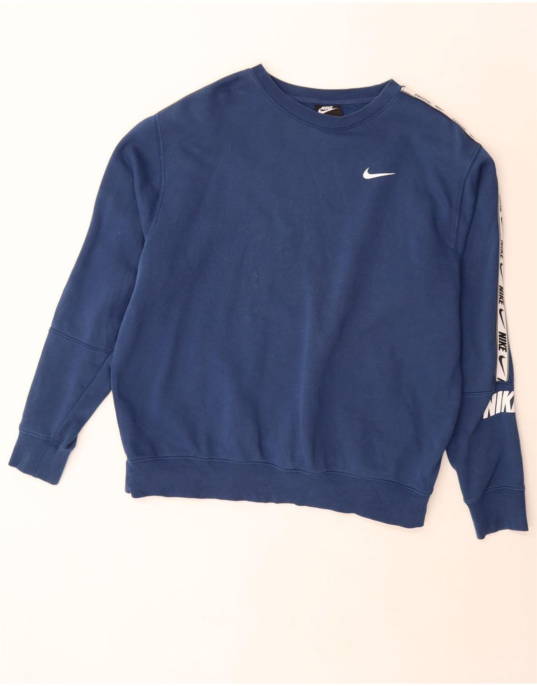 NIKE Herren-Sweatshirt mit grafischer Standard-Passform, groß, aus blauer Baumwolle