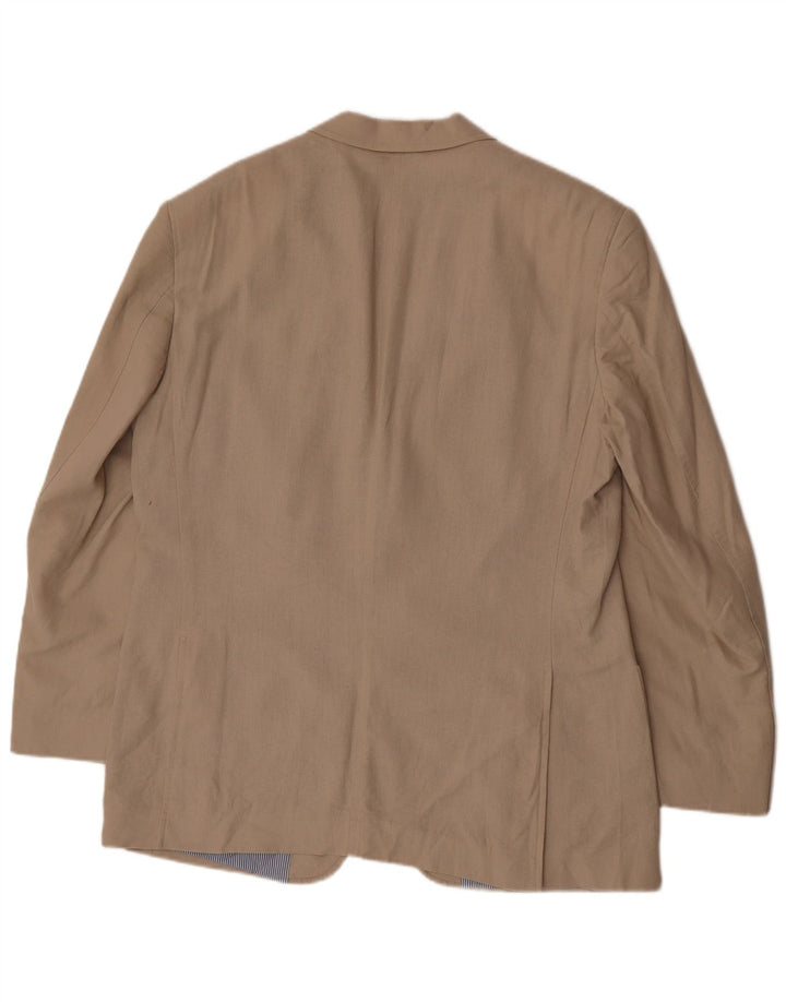 Marks & Spencer Herren-Blazer mit 2 Knöpfen, Gr. 42, Größe L, Beige, Leinen