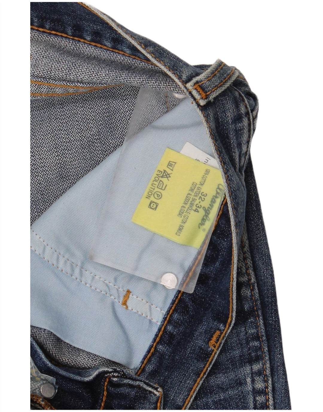 Wrangler Herren Evolution Straight Jeans W32 L34 Blaue Baumwolle