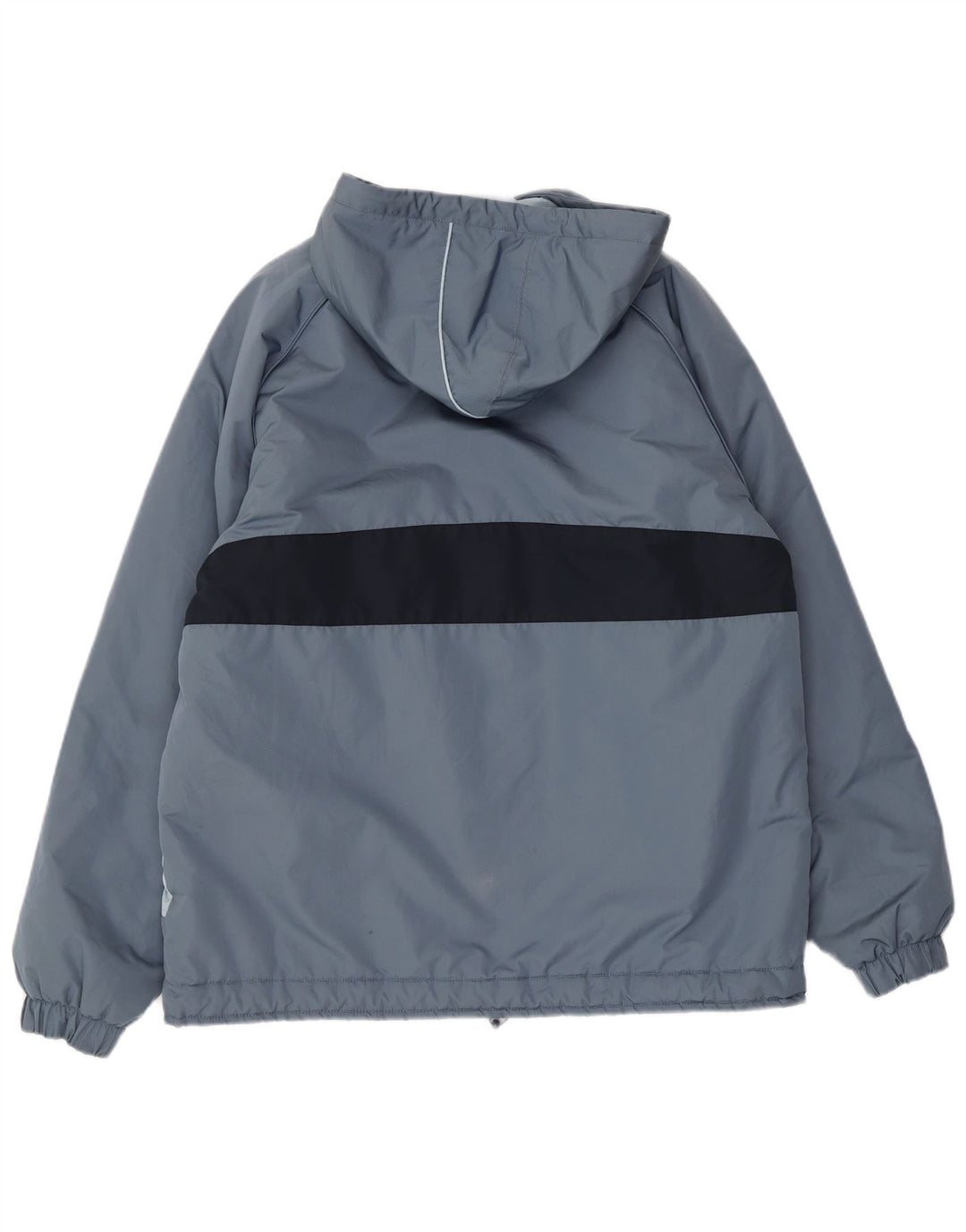 Ellesse Herren-Anorakjacke mit Kapuze, UK 38, mittelgraues Farbblock-Polyester