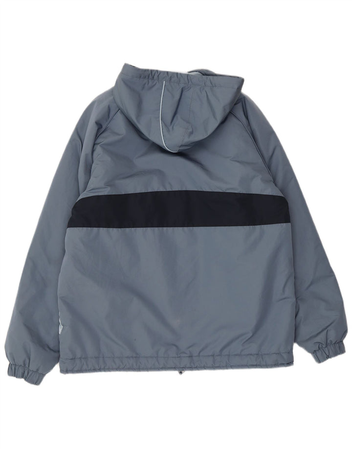 Ellesse Herren-Anorakjacke mit Kapuze, UK 38, mittelgraues Farbblock-Polyester