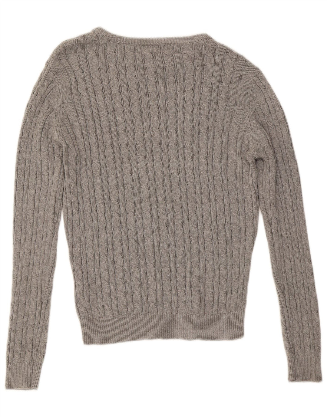 KANGOL Womens Crew Neck Jumper Sweater UK 14 Large  Grey Cotton