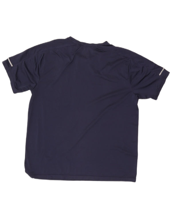 New Balance Herren T-Shirt Top Large Marineblau Polyester