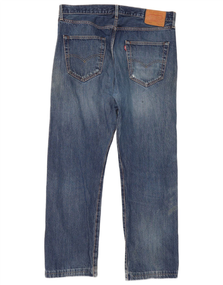 Levi's Herren 501 Straight Jeans W36 L30 Blaue Baumwolle