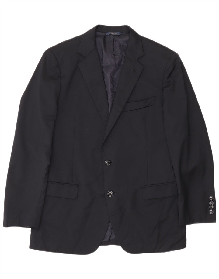 Brooks Brothers Herren-Blazer mit 2 Knöpfen, UK 40, große marineblaue Wolle