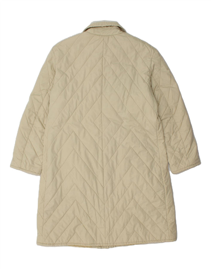 GEOX Womens Overcoat IT 48 XL Off White Argyle/Diamond Vintage Geox and Second-Hand Geox from Messina Hembry 