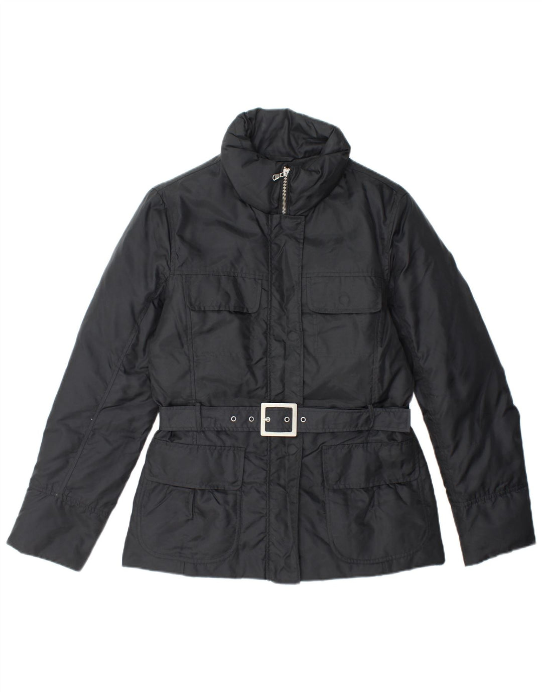 BENETTON Womens Padded Jacket IT 46 Large Black Polyamide