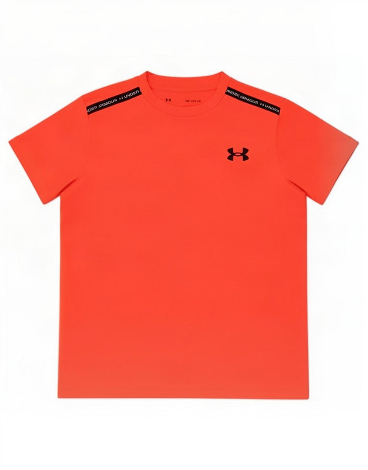 Under Armour Jungen-T-Shirt mit Grafik, 9–10 Jahre, Mittelorange, Farbblock