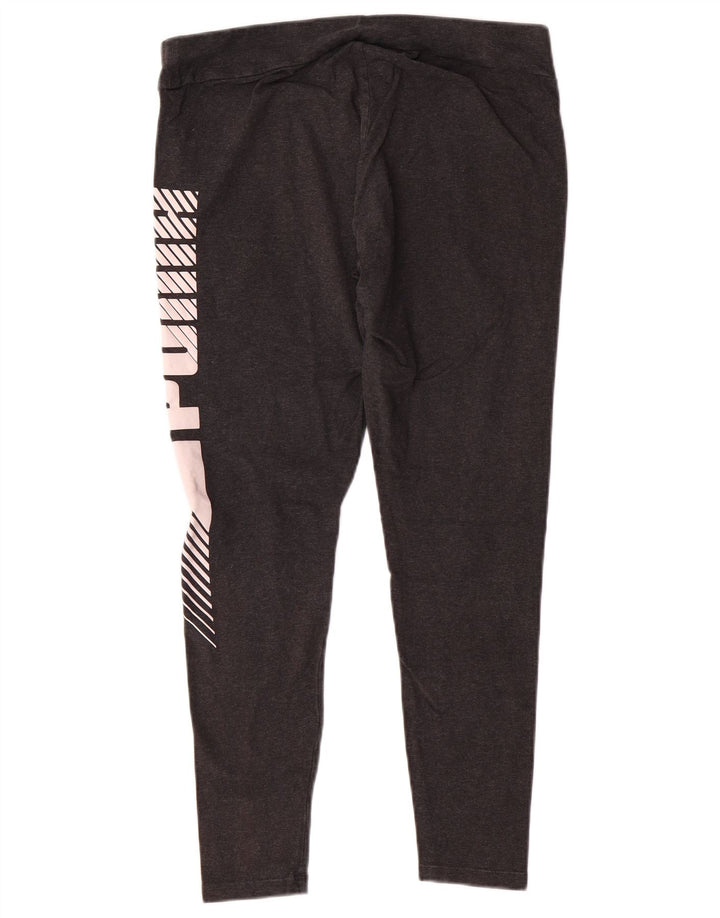 PUMA Damen Graphic Leggings UK 14 Large Grau