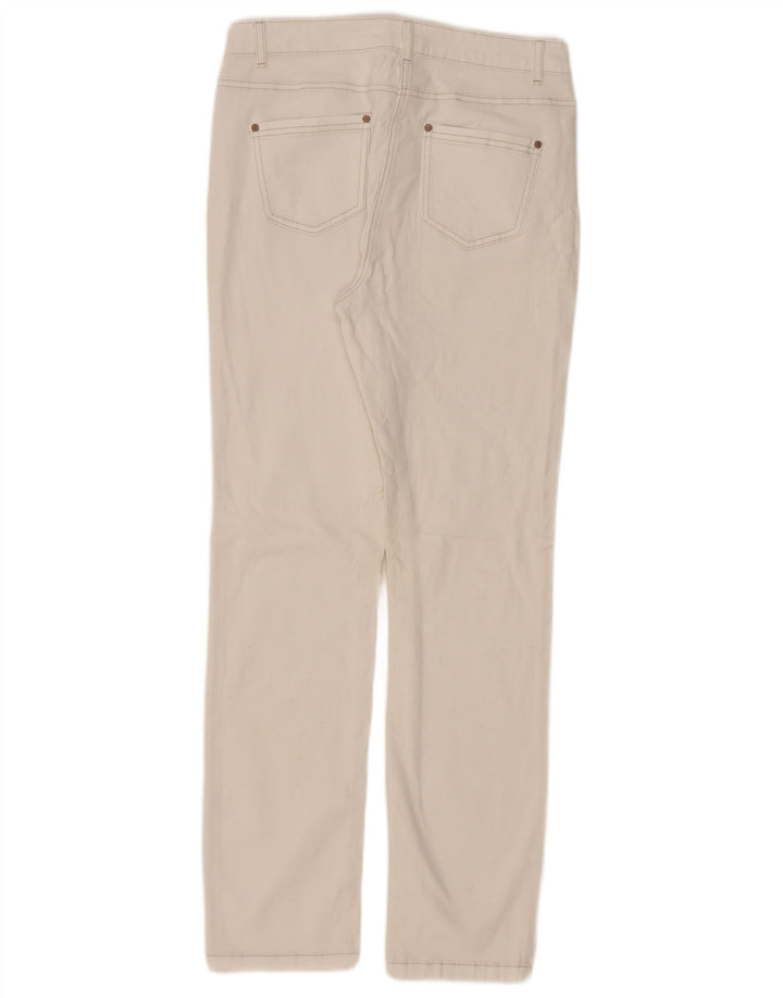 M&Co Damen Slim Jeans UK 10 Small W30 L30 Weiße Baumwolle