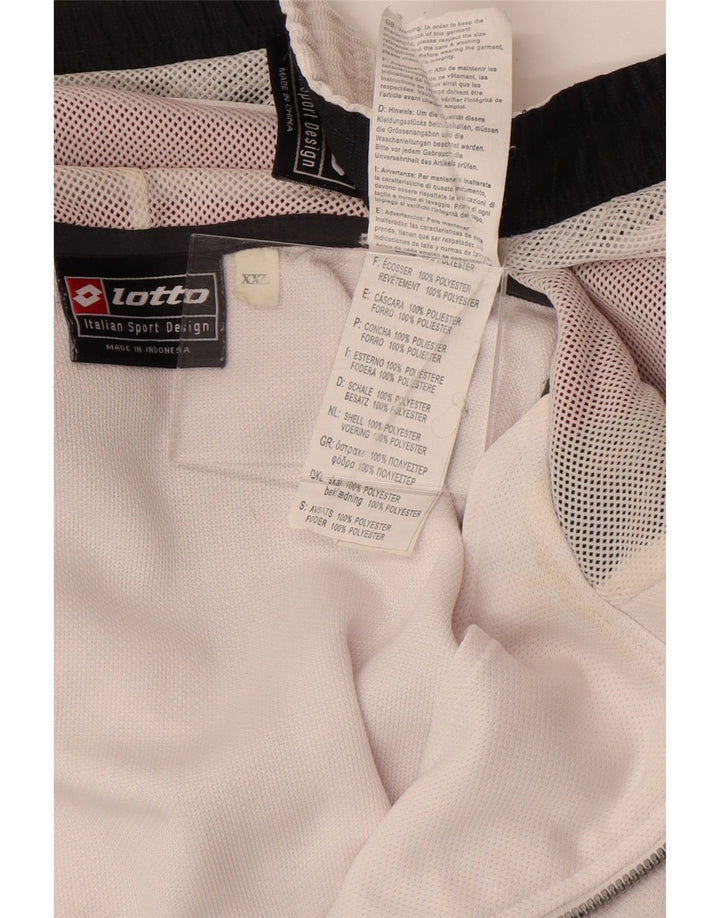 Lotto Herren-Trainingsanzug mit Grafik, 2XL, weißes Farbblock-Polyester