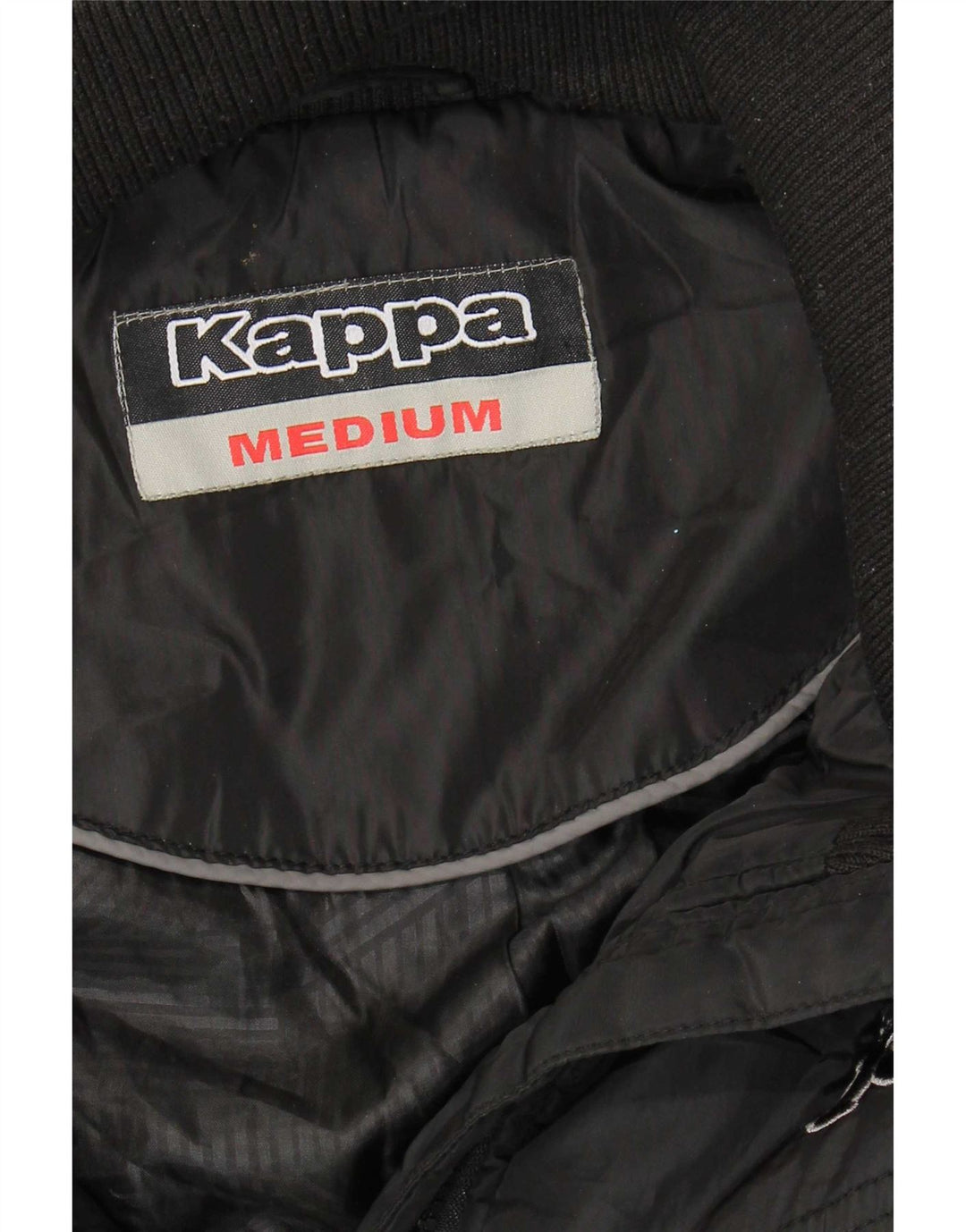 Kappa Womens Hooded Wattierter Mantel UK 14 Medium Schwarz