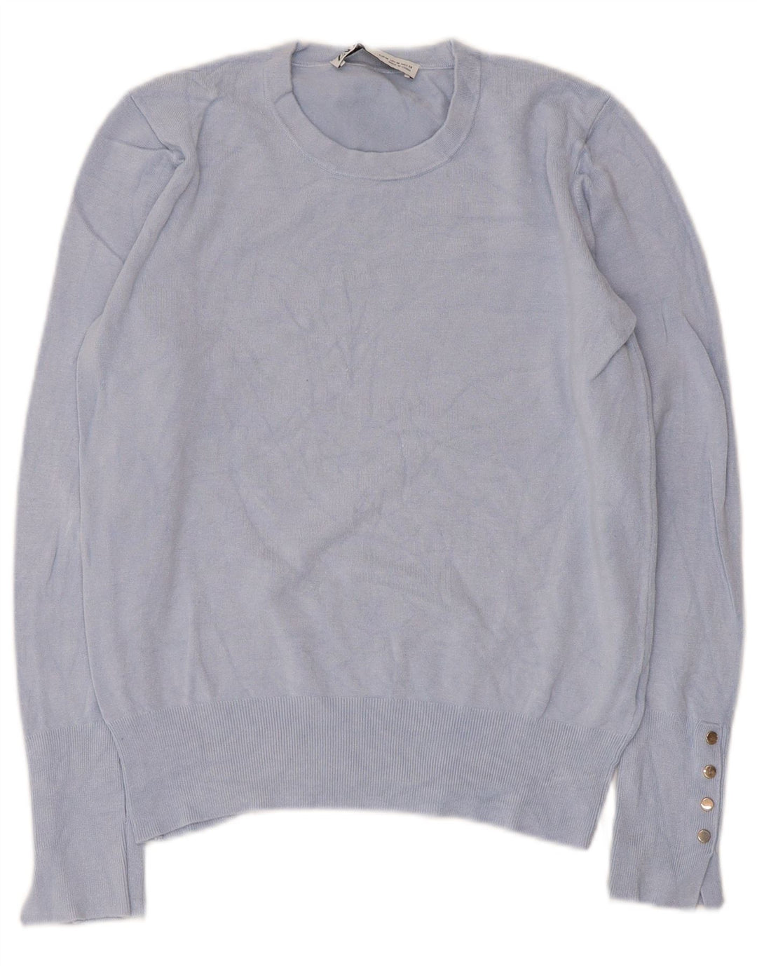 Zara Damen-Pullover mit Rundhalsausschnitt, Gr. 12, Mittelblau