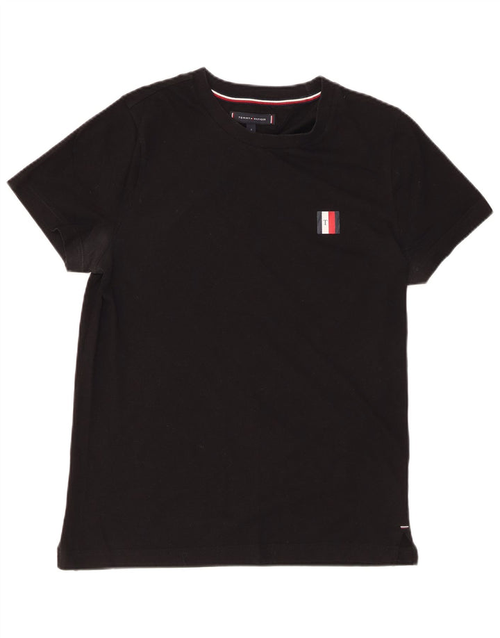 TOMMY HILFIGER Herren T-Shirt Top Small Schwarz Baumwolle