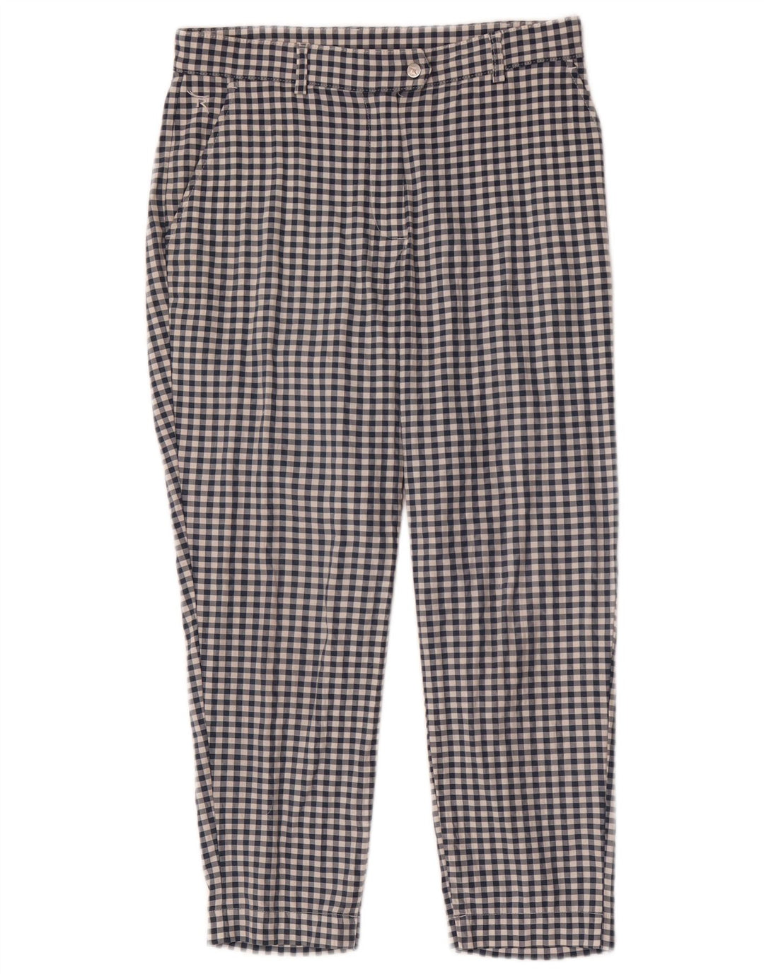 Chervo Damen Slim Chino-Hose IT 42 Medium W28 L23 Blue Gingham