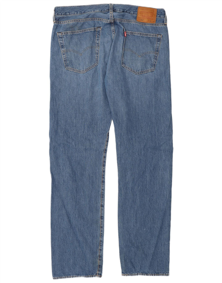Levi's Herren 501 Straight Jeans W36 L34 Blaue Baumwolle