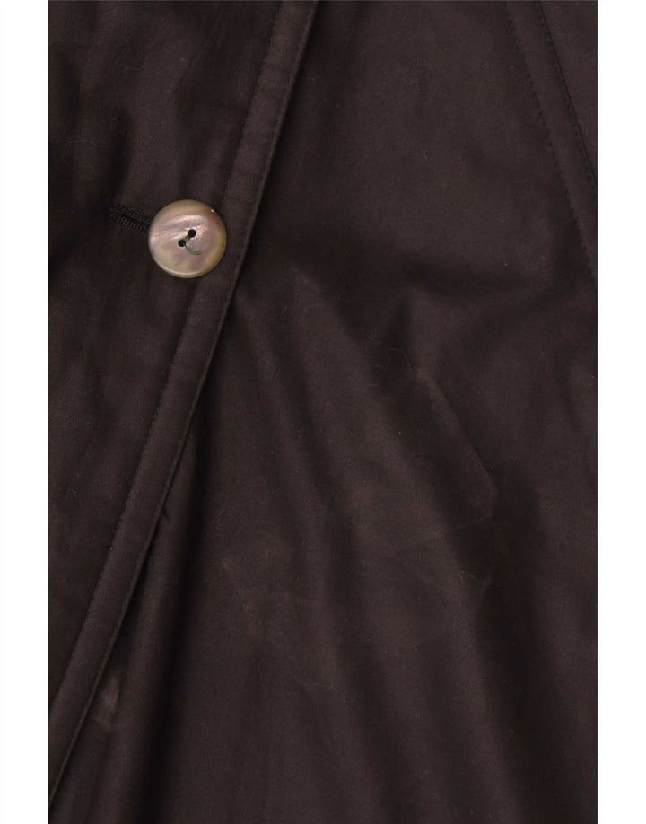 Vintage Damen Übergroßer Trenchcoat UK 16 Large Schwarz