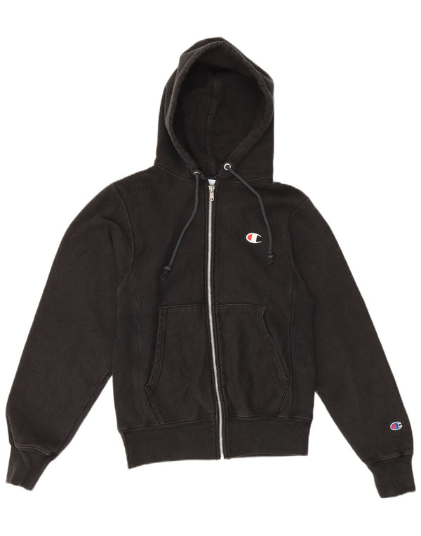 Champion Herren-Kapuzenpullover mit Reißverschluss, XS, schwarze Baumwolle
