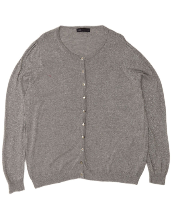 Marks & Spencer Damen-Cardigan-Pullover UK 20 2XL Graues Polyamid