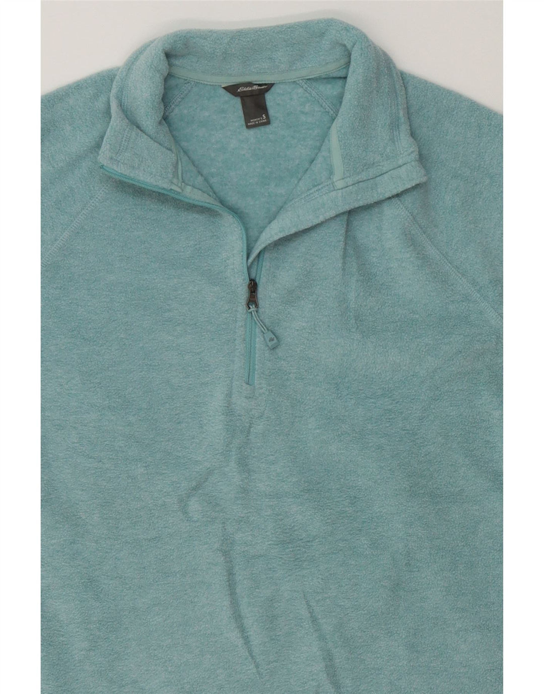 EDDIE BAUER Womens Zip Neck Fleece Jumper UK 10 Small Blue Polyester Vintage Eddie Bauer and Second-Hand Eddie Bauer from Messina Hembry 