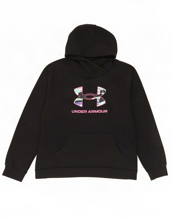 Under Armour Mädchen-Kapuzenpullover mit Grafik, 13–14 Jahre, XL, schwarze Baumwolle