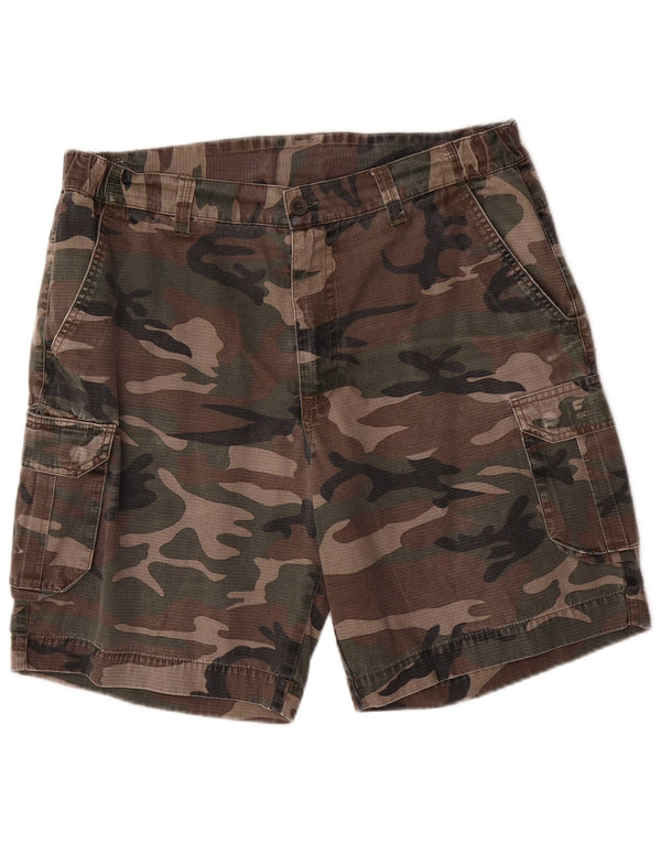 SOLOGNAC Herren Cargo-Shorts, Größe L, W36, Khaki, Camouflage, Baumwolle