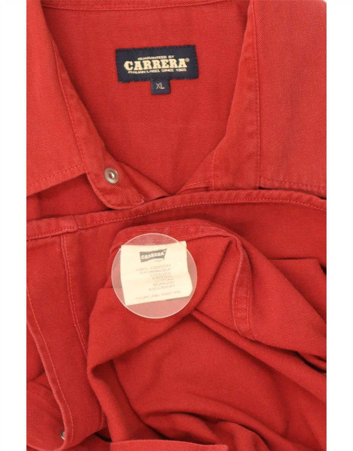 Carrera Herrenhemd XL, rote Baumwolle