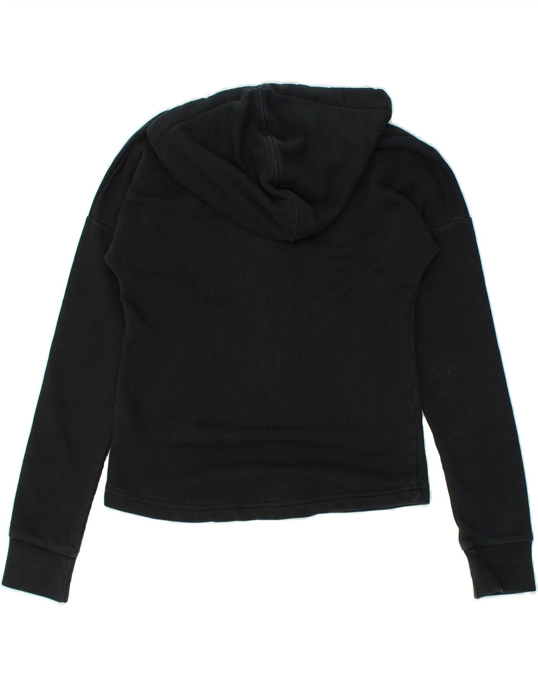PUMA Womens Zip Hoodie Sweater UK 12 Medium  Black Cotton | Vintage Puma | Thrift | Second-Hand Puma | Used Clothing | Messina Hembry 