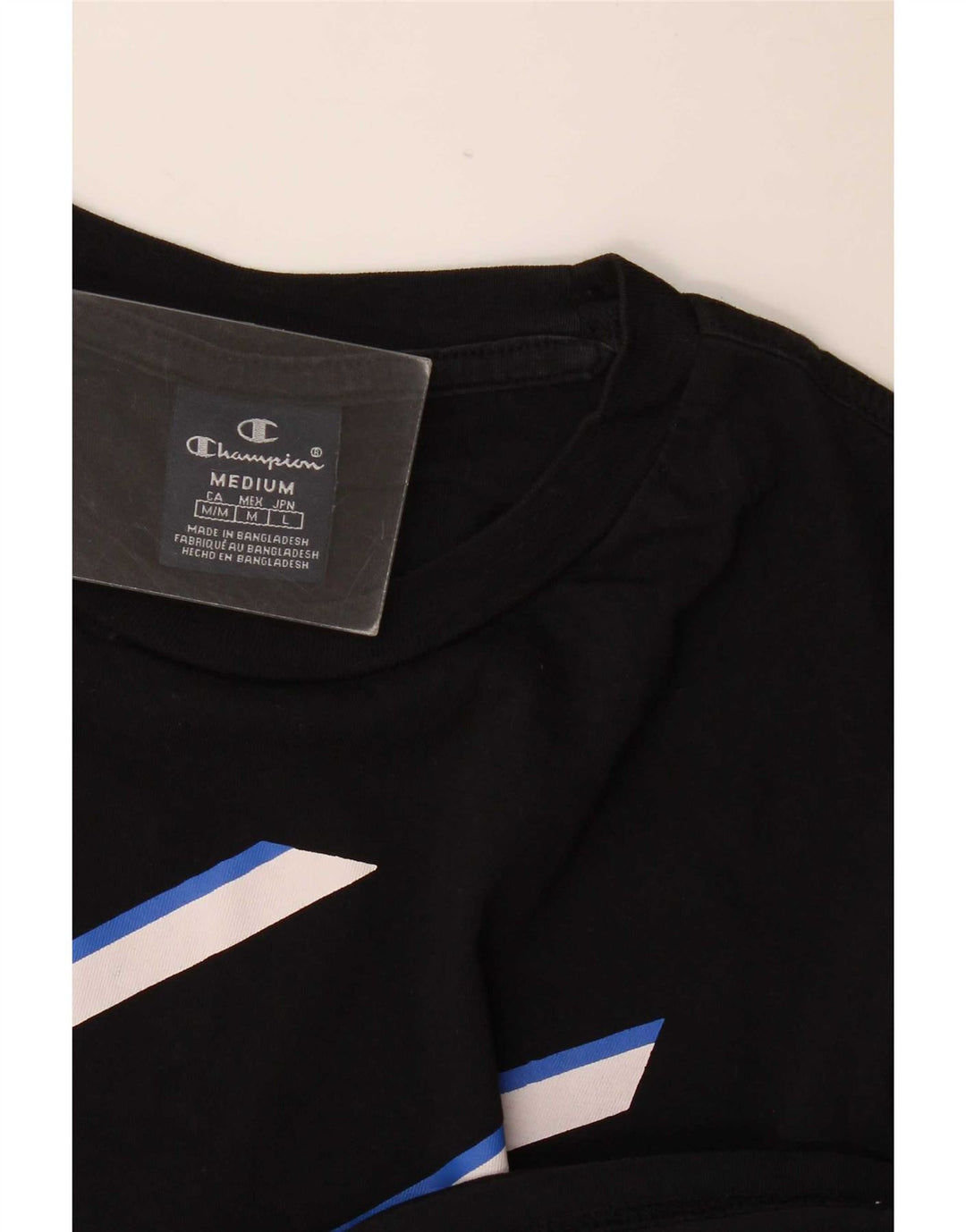 Champion Herren T-Shirt mit Grafik, mittelgroß, Schwarz