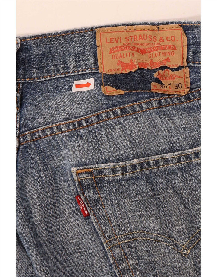 Levi's Herren 505 Straight Jeans W30 L30 Blaue Baumwolle