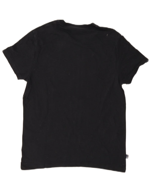 Superdry Herren T-Shirt-Oberteil aus mittelschwarzer Baumwolle