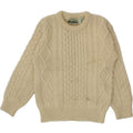 ARANCRAFTS Damen-Pullover mit U-Boot-Ausschnitt, Gr. 10, Beige, Wolle