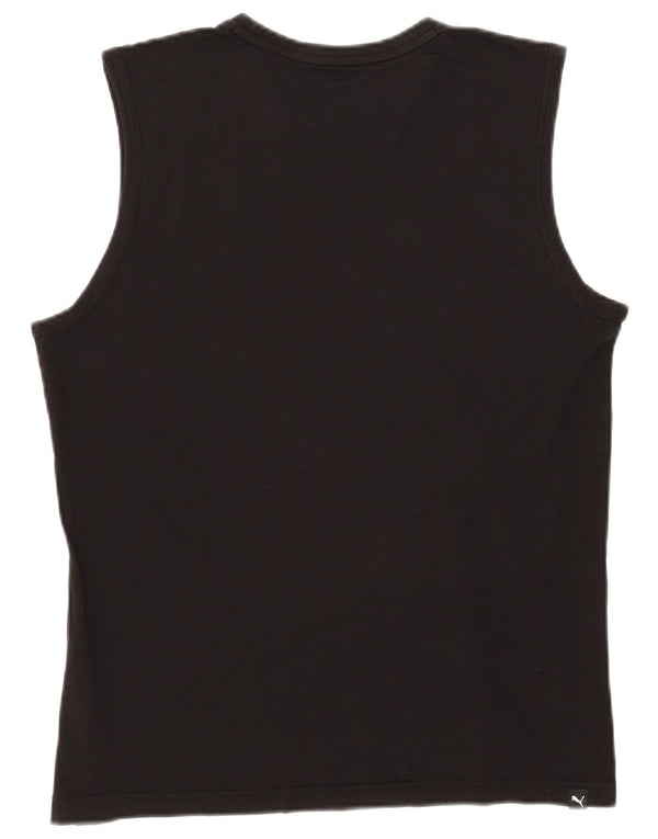 Puma Herren Graphic Vest Top Large Schwarz Baumwolle