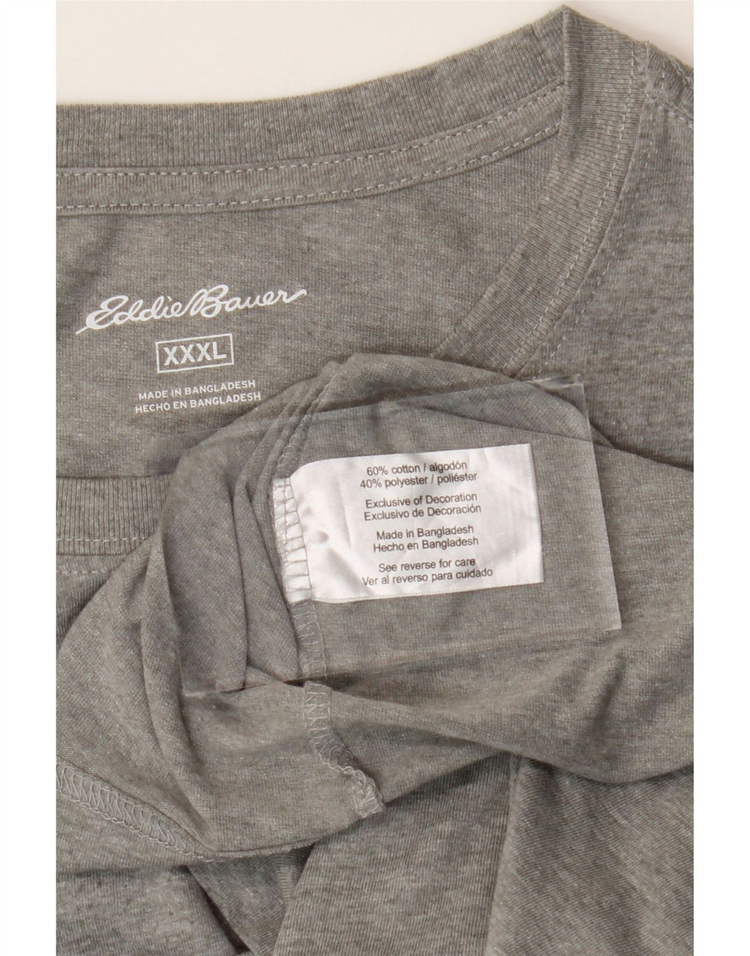 Eddie Bauer Herren T-Shirt Top 3XL Grau Baumwolle
