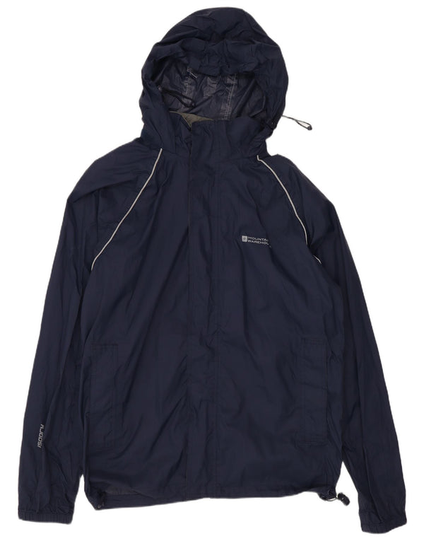 Mountain Warehouse Herren-Regenjacke mit Kapuze, lockere Passform, UK 34, XS, Marineblau