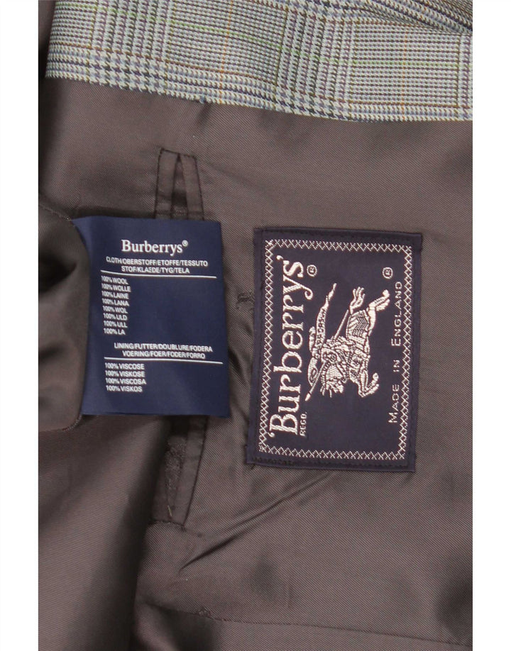Burberrys Herren-Blazer mit 2 Knöpfen, UK 40, große graue Wolle mit Hahnentrittmuster
