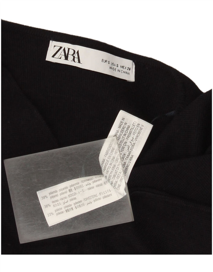 Zara Damen-Cardigan-Pullover UK 10 Small Marineblau Polyamid