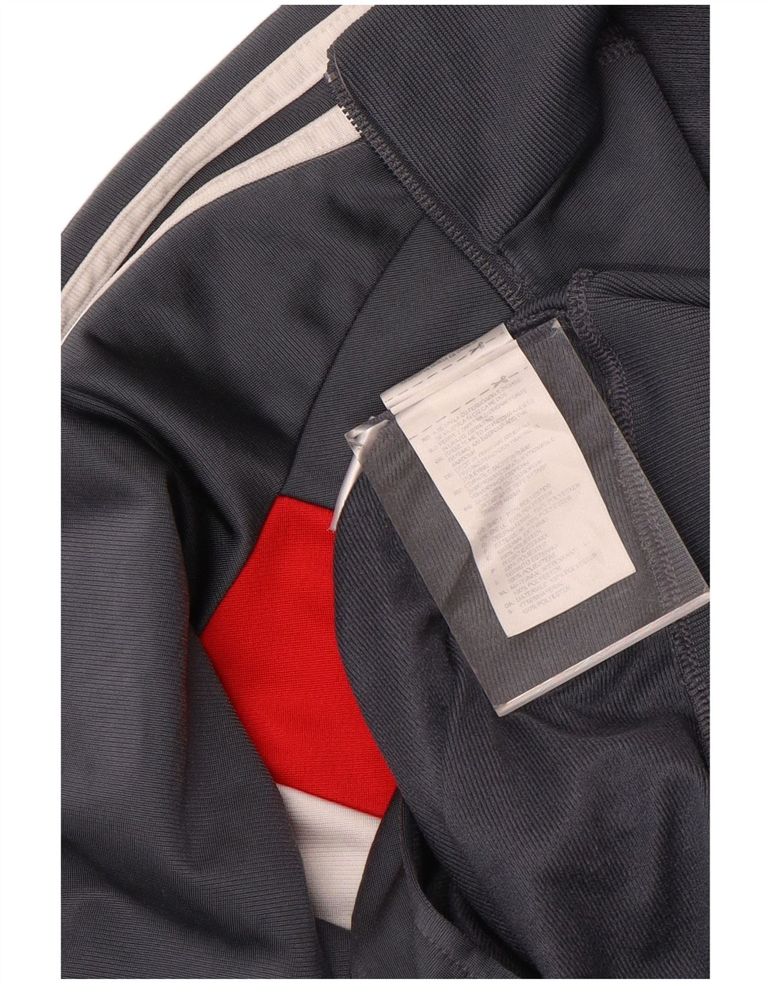 Adidas Herren-Trainingsanzug-Top-Jacke, kleines graues Colourblock-Polyester