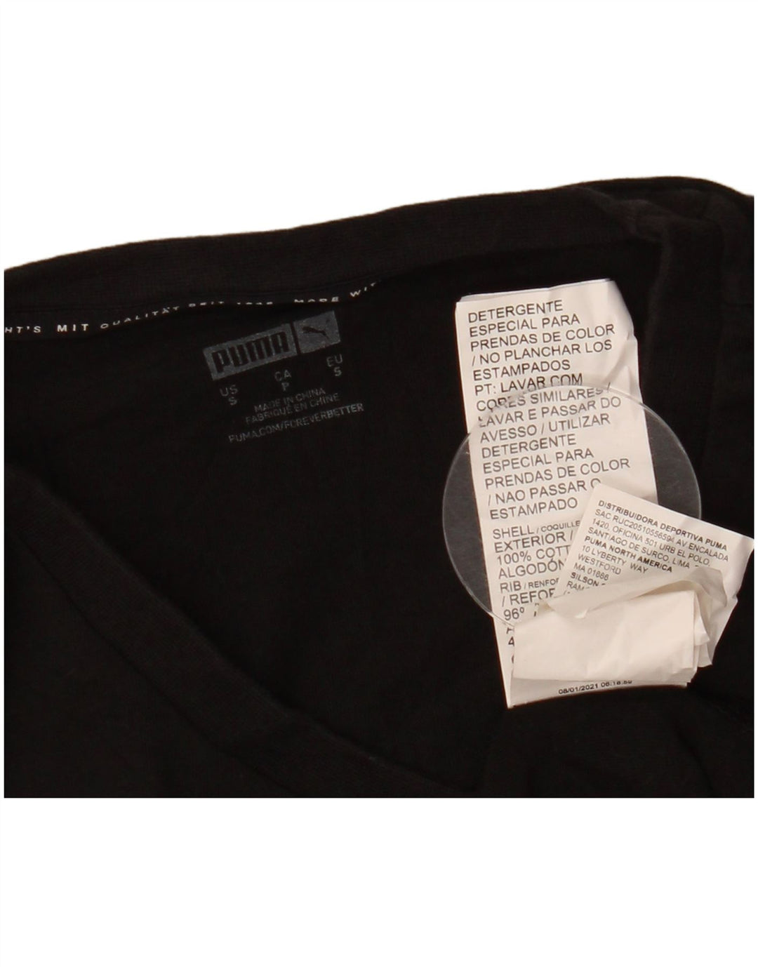 Puma Herren-T-Shirt mit Grafik, Größe S, Schwarz, Blumenmuster, Baumwolle, Natur