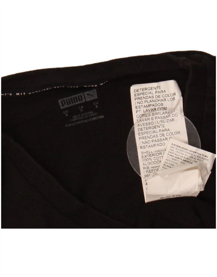 Puma Herren-T-Shirt mit Grafik, Größe S, Schwarz, Blumenmuster, Baumwolle, Natur