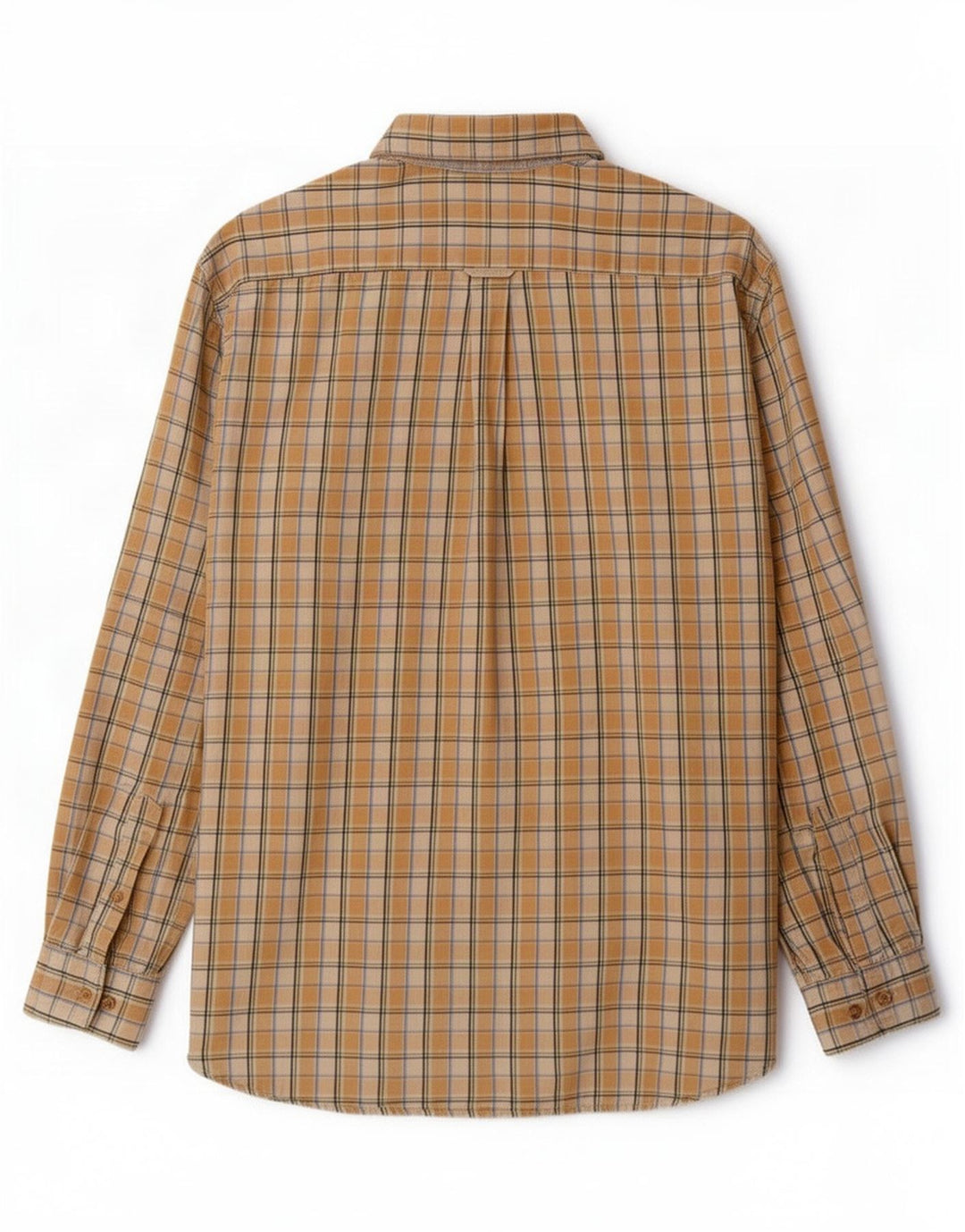 Barbour Herrenhemd XL, gelb kariert, Baumwolle
