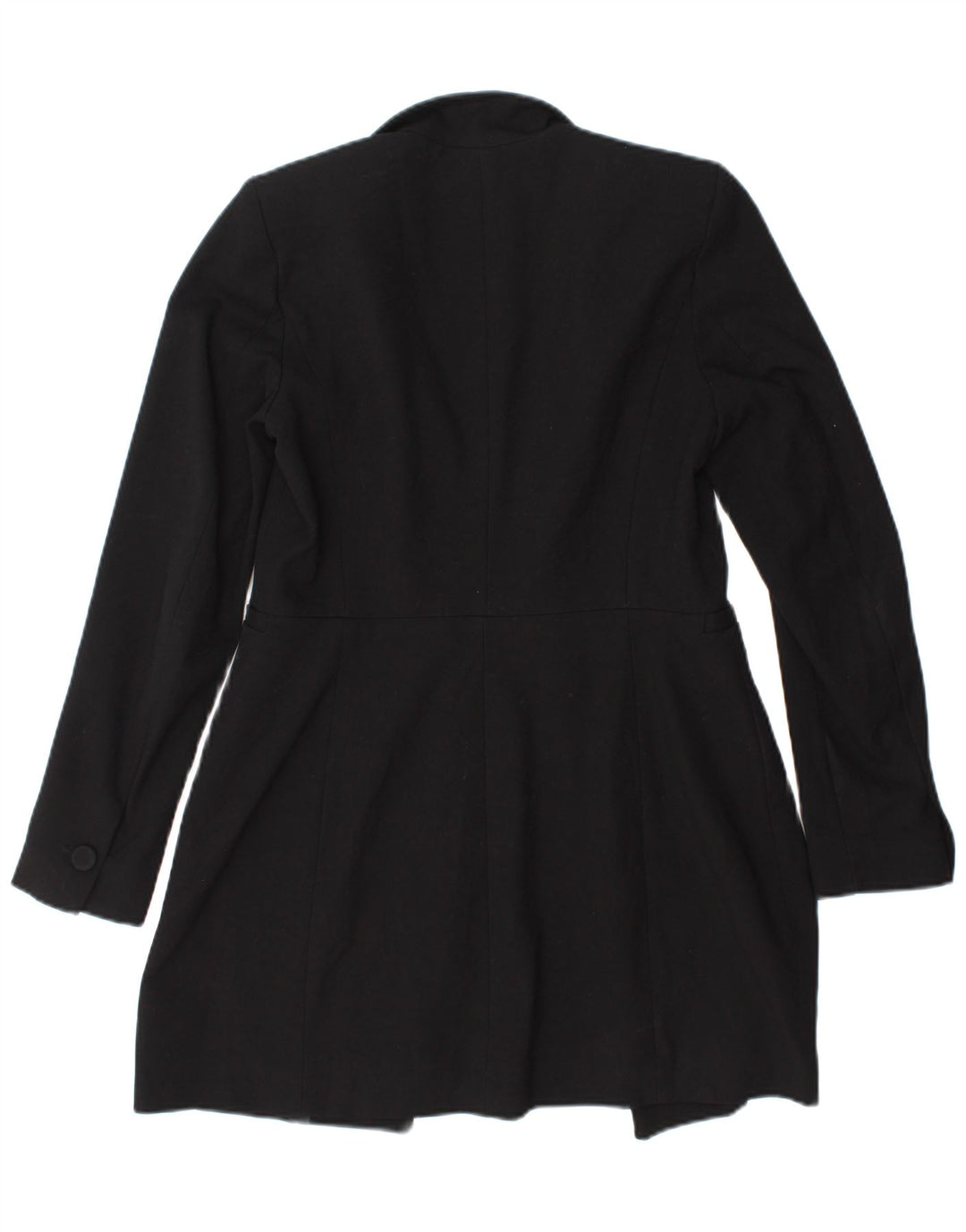 Zara Damen Longline Blazer Jacke UK 10 Small Schwarz Polyester