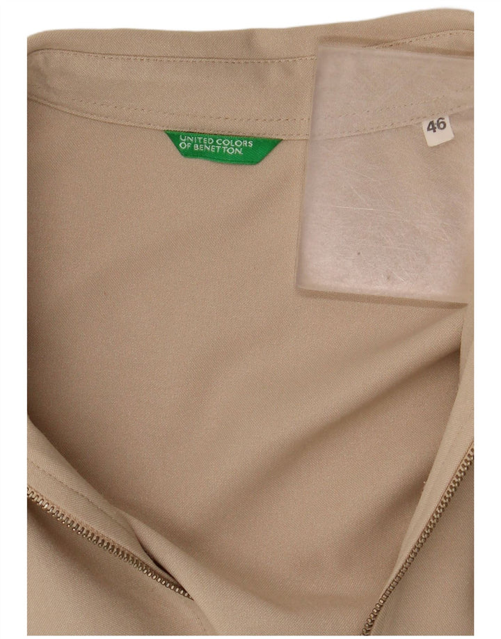 BENETTON Damen Hemd IT 46 Large Beige