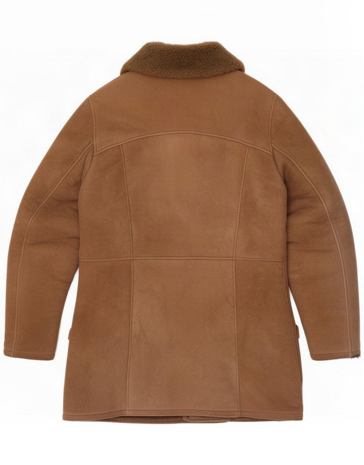 Vintage Herren Lammfelljacke UK 36 Small Brown