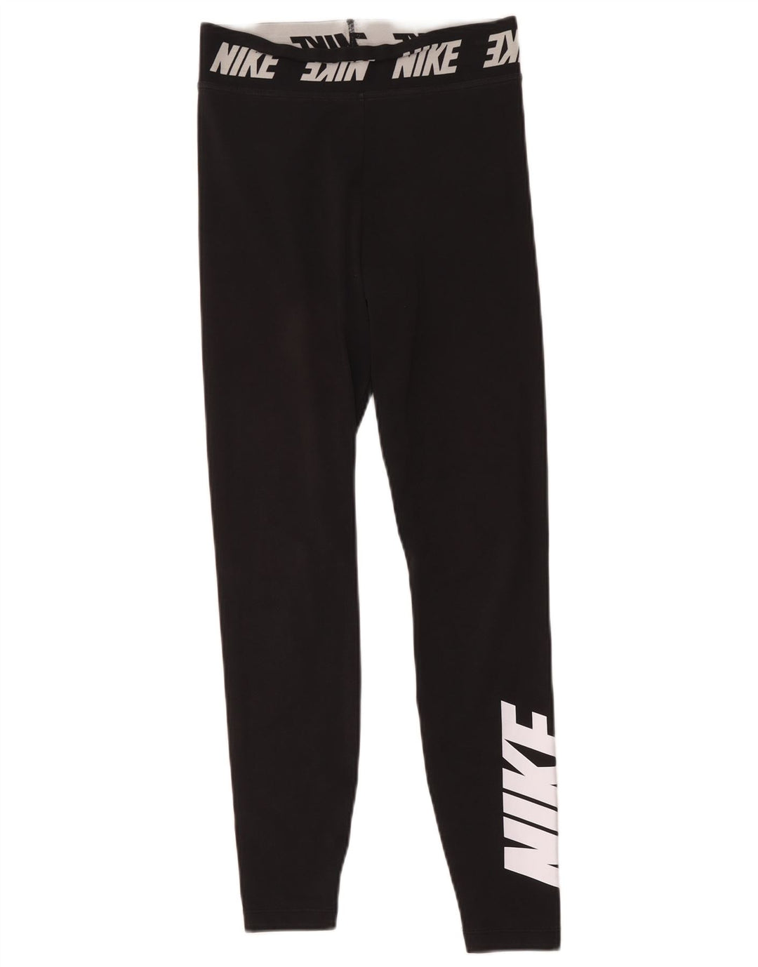 Nike Womens Graphic Leggings UK 10 Small Schwarz Polyester