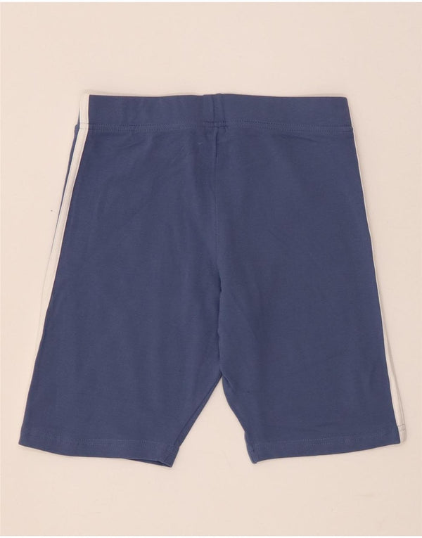Adidas Damen Sport Shorts UK 8/10 Small Blaue Baumwolle