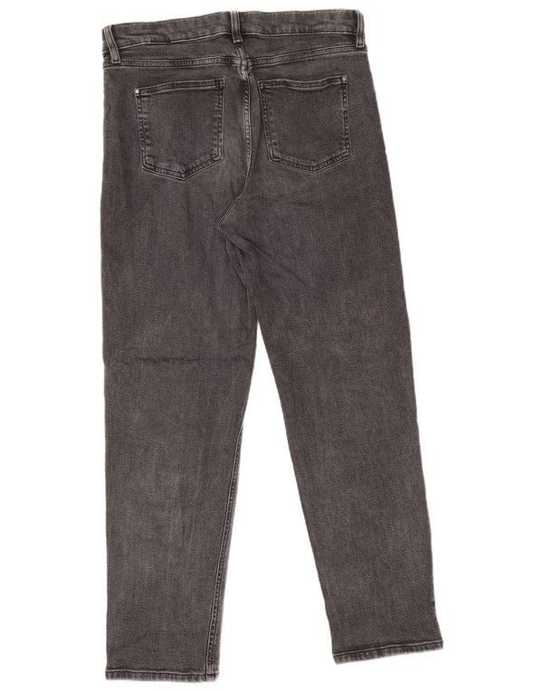 Marks & Spencer Damen Boyfriend Straight Jeans UK 12 Medium W32 L28 Grau