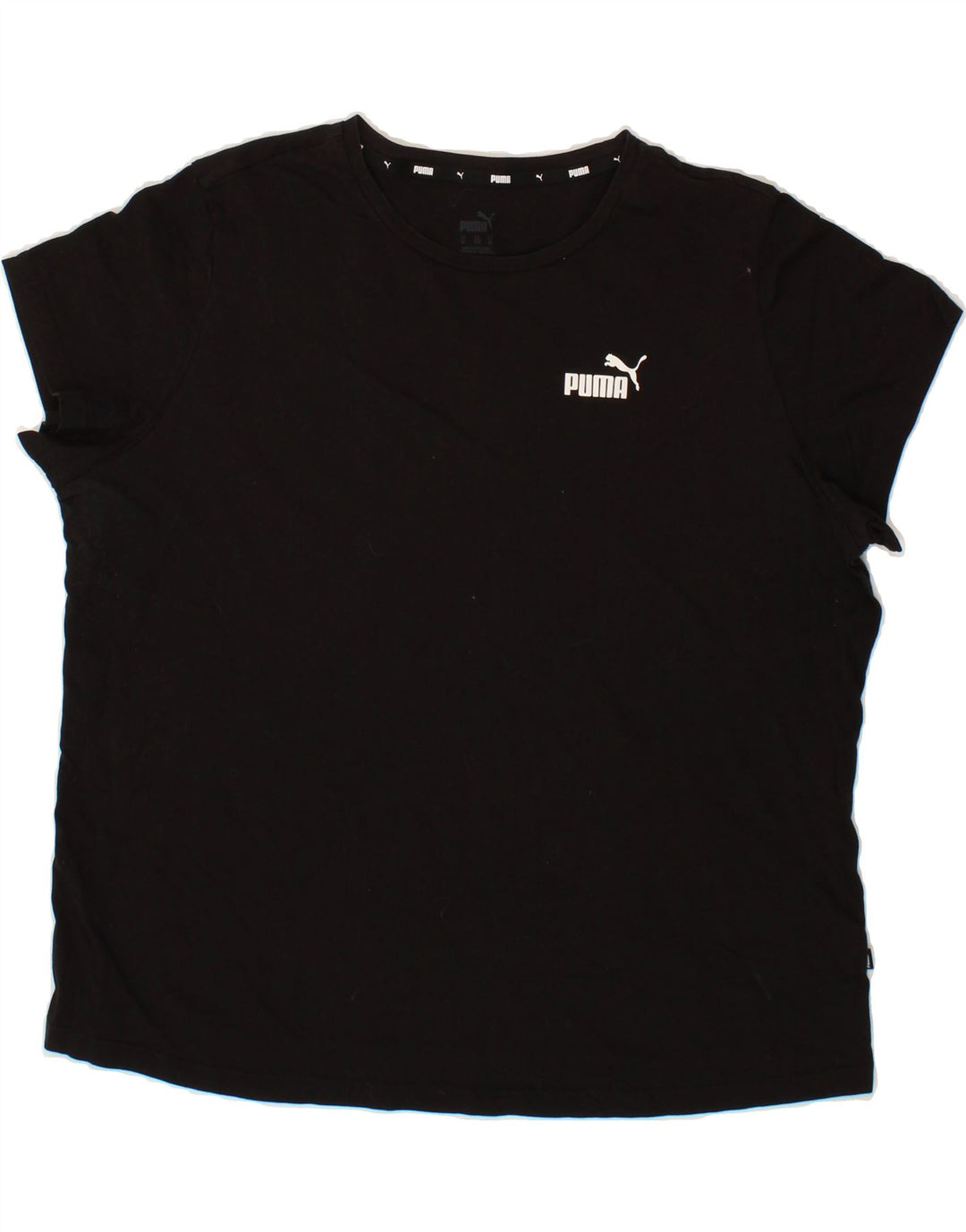 PUMA Womens T-Shirt Top UK 20 2XL Black Vintage Puma and Second-Hand Puma from Messina Hembry 
