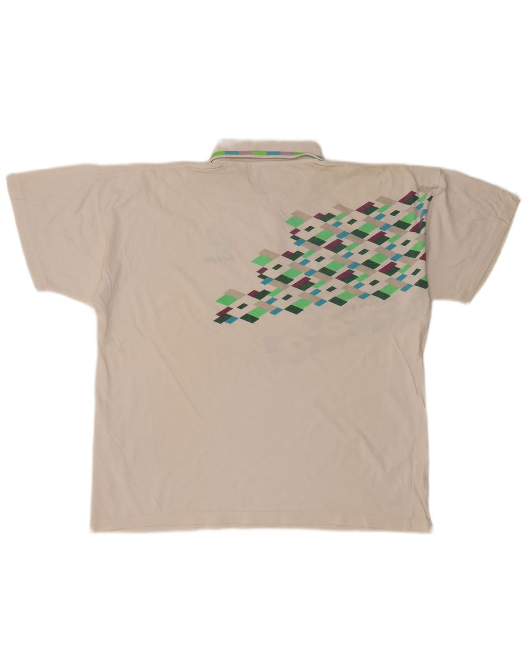 Lotto Herren-Poloshirt, groß, weiß, geometrisch